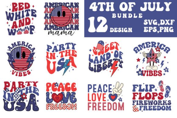 4th of July SVG, USA, 4th of July Bundle