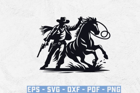 Cowboy and Horse Reaching Svg,Rodeo Svg