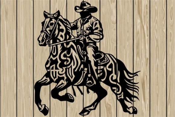 Cowboy on Horse Celtic Stencil SVG Review