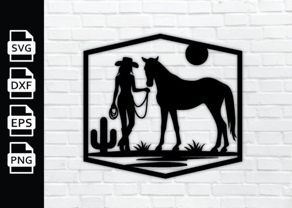 Cowgirl Horse Metal Sign, DXF Embroidery Review
