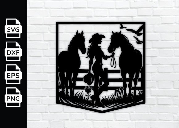 Cowgirl Wall Art Decor PNG Review