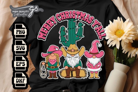 Merry Cowboy Gnome Xmas Y all SVG Review