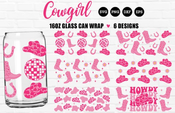 Western Glass Can Wrap Bundle SVG PNG Review