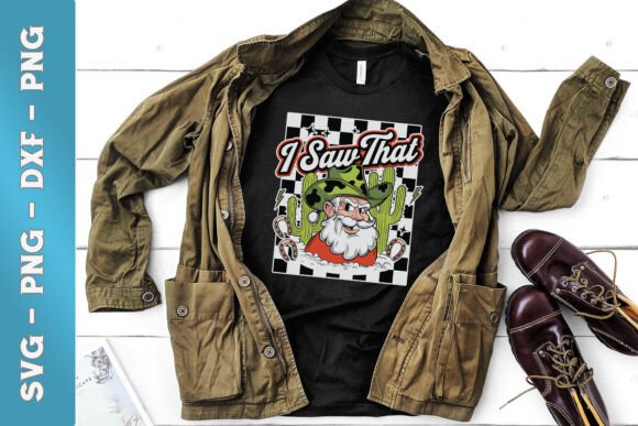 Western Xmas Cowboy Santa Saw That SVG
